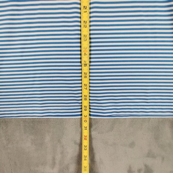 Rhoback Polo Shirt Adult Large Blue White Casual Performance Golf Golfer Men - Picture 6 of 8